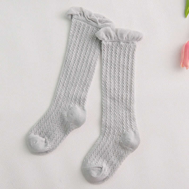 Babysokken kniehoge mesh kindersokken lange buis babysokken katoen peuter zomer holle ademende babysokken meisjes jongens