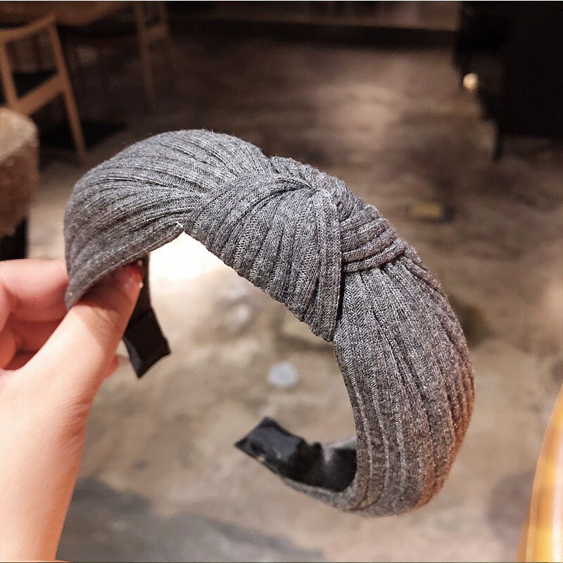 Naisten painettu kangas hiuspanta solmittu hiuspanta naisille hiusasusteet tyttöjen hiusnauhat raitapään kääre korea: 6