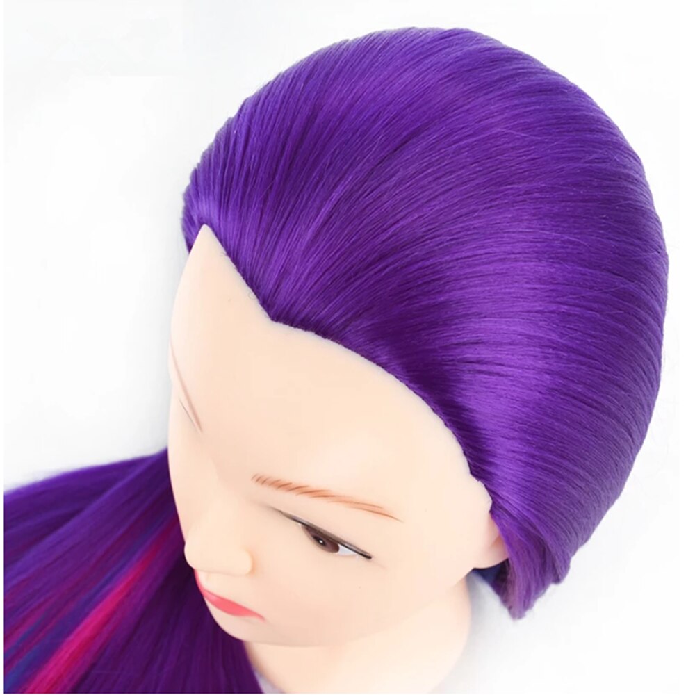 Qy hår träning långt rakt hår flätat olika frisyr makeup baby ansikte huvud modell