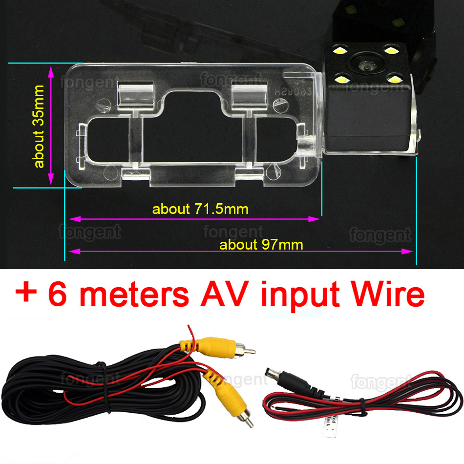 For Geely Emgrand EC7 EC718 Sedan Chinese Car Rear View Back off up Reverse Parking wireless Vehicle Camera: 4led Rear Camera
