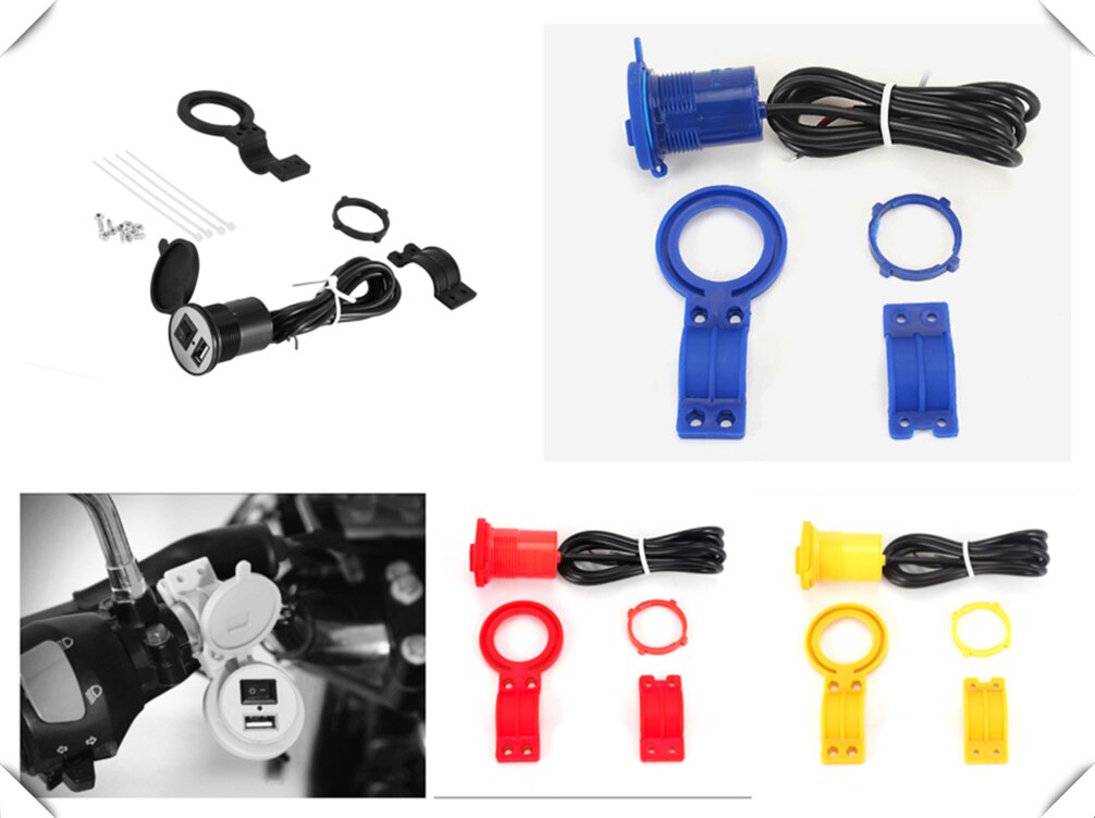 Motorcykel universal biltelefon usb oplader strømadapter stik til yamaha  xv 950 racer tdm 900 mt-125 mt125 mt-01 v- max