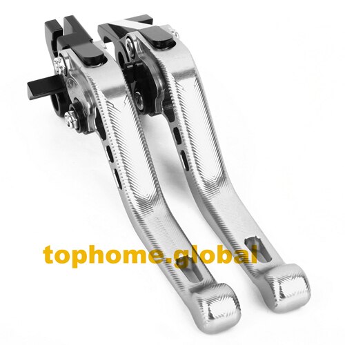For Yamaha FJ1200 /ABS 1986 - 1995 3D Anti-slip Short/Long Clutch Brake Levers CNC Adjustable 1994 1993 1992 1991 1990 1989 1987: Short Silver