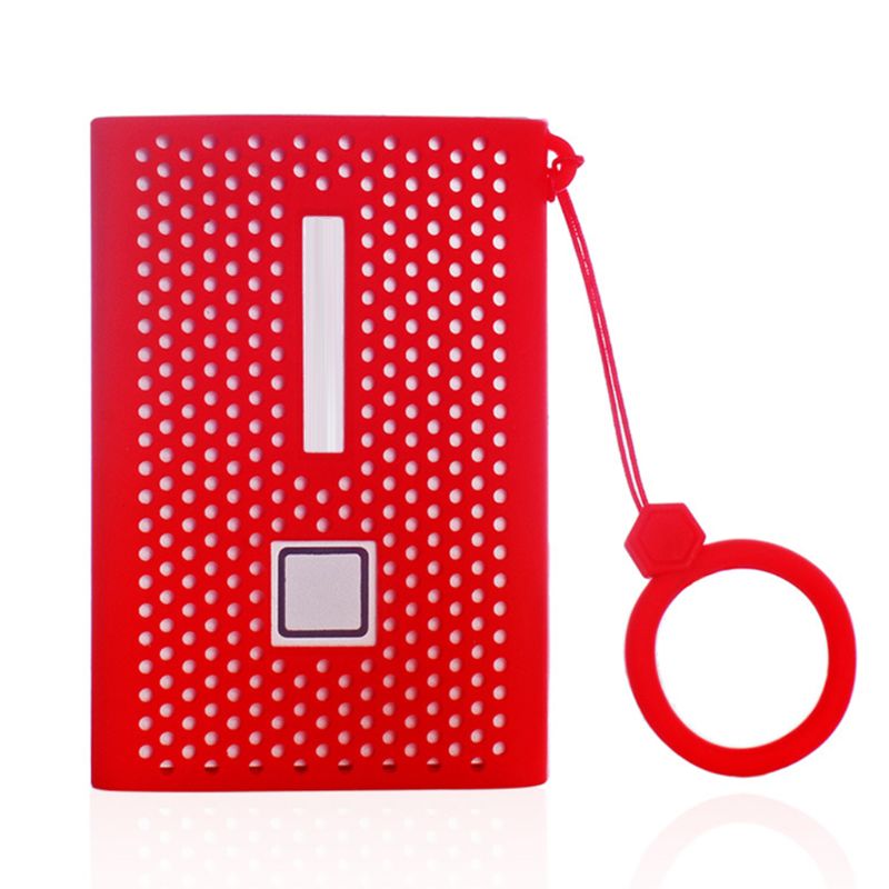 Anti-slip Soft Silicone Protective Cover Case Shell Protector with Lanyard for Sam-sung T7 Solid State Drive Mobile Hard Disk: Red