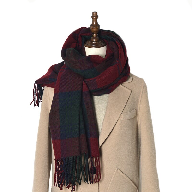 2020 nowy klasyczny szalik markowy szkocka krata mężczyźni i kobiety zimowy szalik ciepły szalik moda szalik na co dzień imitacja kaszmiru