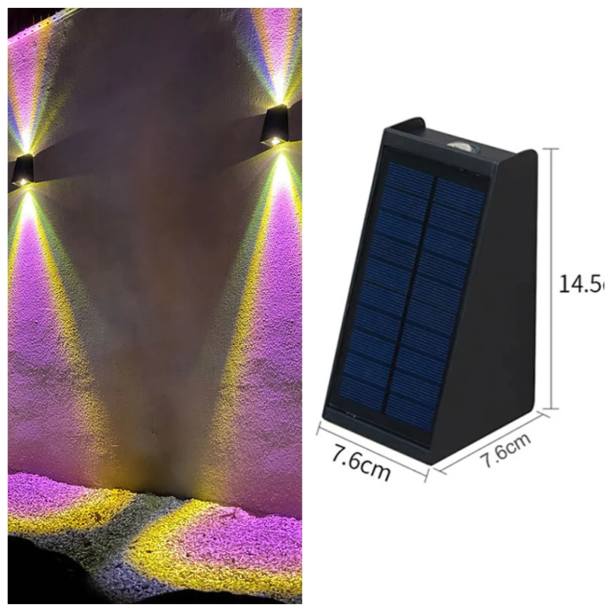 Led solcellelamper sollys udendørs havehegn udendørs solcellelamper trappelys op og ned gårdsplads gadeindretning væglamper: Skovgrøn