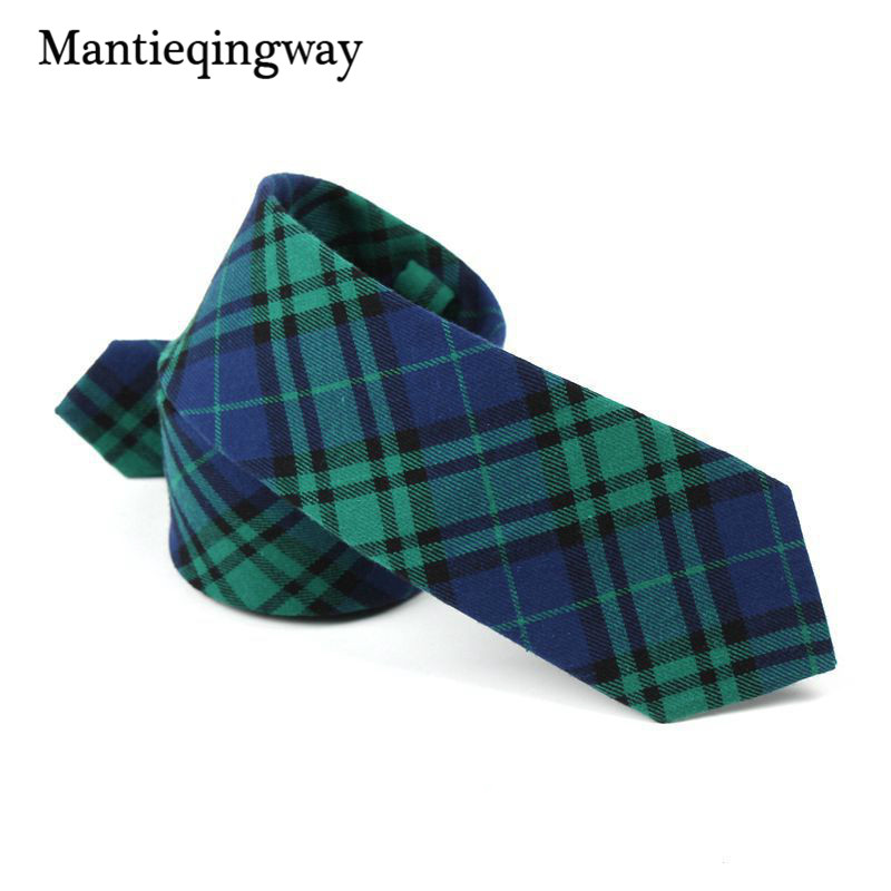 Corbatas de lazo a cuadros de 6cm estilo inglés para hombres y mujeres corbatas para boda Formal Wear Business Suit corbatas de algodón flaco: 13