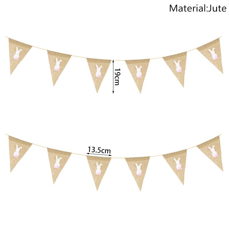 Creatieve Pasen Decoraties Banner Bunting Bunny Eieren Pull Vlag Voor Festival Party Kids Verjaardag Decoratieve Opknoping Slingers: A1