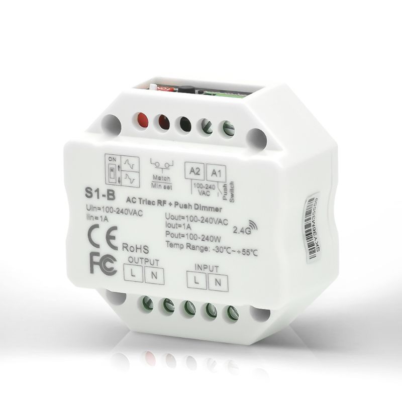 Ac rf triac dimmer draadloze led-lamp dimbare drukschakelaar voor enkelkleurige lamp