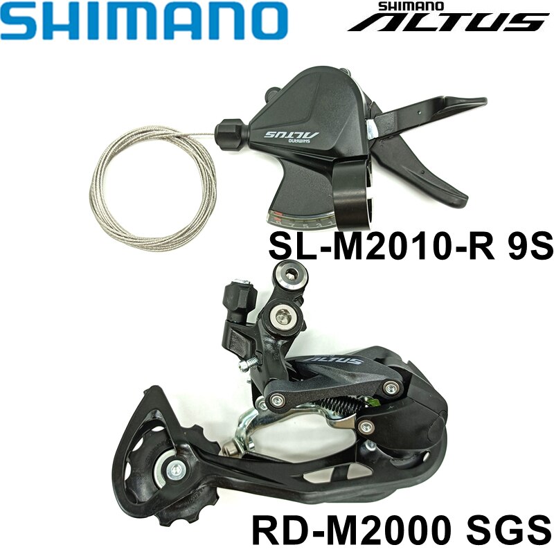 Shimano ALTUS M2010 M2000 M370 9 velocidad SL-M2010 SL-M2000 palanca RD-M2000 RD-M370 desviador de cambios trasero MTB bicicleta de grupo