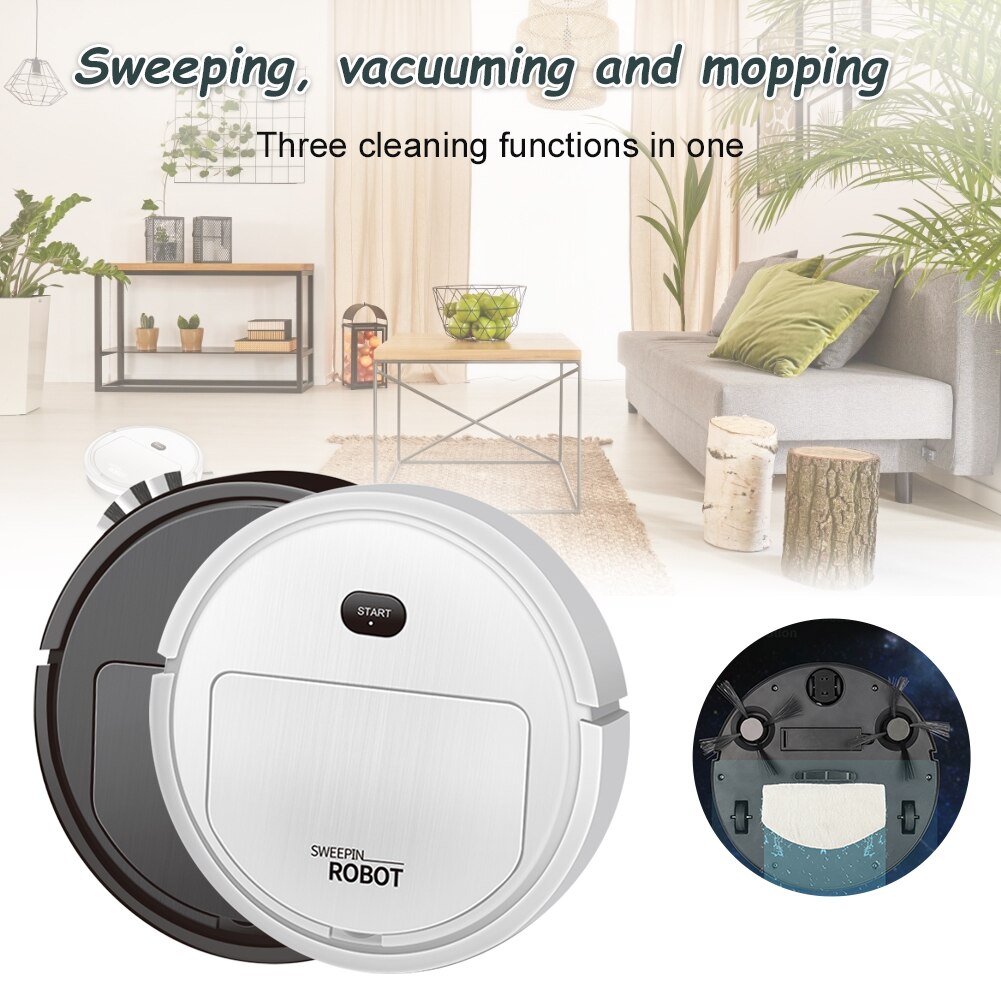 Smart Robot Vacuum Cleaner Automatic Vacuum Cleaners Auto Robot Cleaner Strong Suction Quiet Mini Cleaning Robot