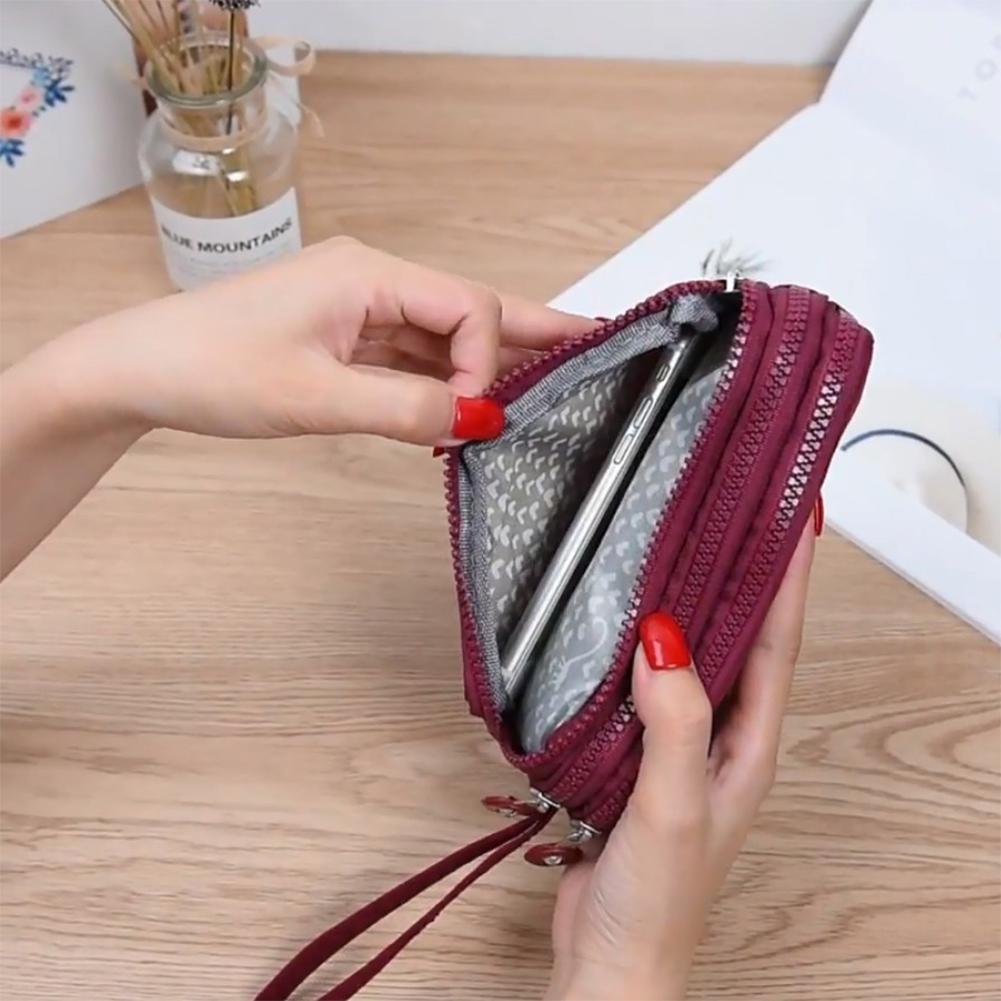 Pinshang dames handtas telefoon portemonnee pakket 3 lagen handtas dwarsdoorsnede clutch tas grote capaciteit tassen voor vrouwen  zk30