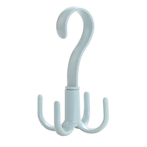 4 ganci cravatte portabiti salvaspazio armadi appendiabiti organizzatore di vestiti rotazione a 360 gradi scarpe sciarpa cintura appendiabiti: blu