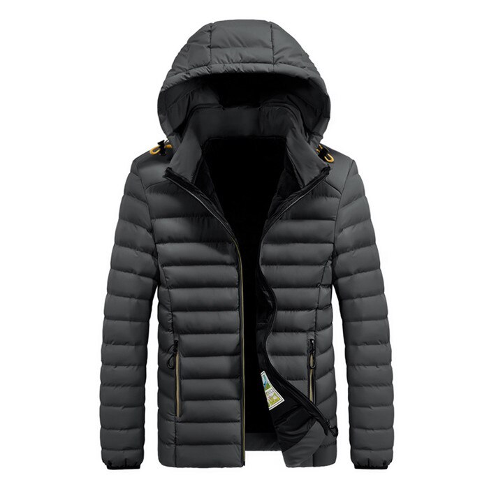 Riinr top warme heren warme winterjas winddicht casual bovenkleding dikke jas heren parka met capuchon parka's heren: Diepgrijs / Xxxl
