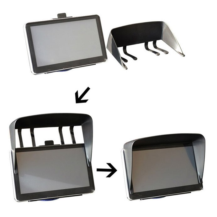 Visière de pare-soleil pour voiture, 7 pouces, GPS, Anti-éblouissement, bouclier, pour Garmin Nuvi TomTom Sat Nav, 7"