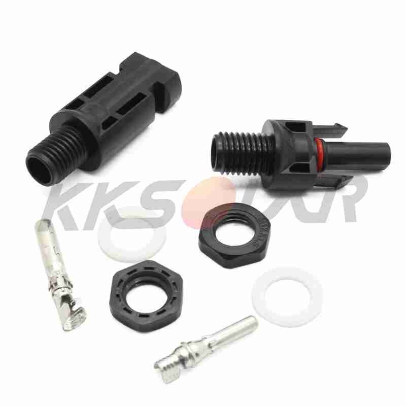 Solar Panel Mouted Connector for inverter M12 Thread Solar Panel Connector Pairs Male Female DC Solar Inverter Connector