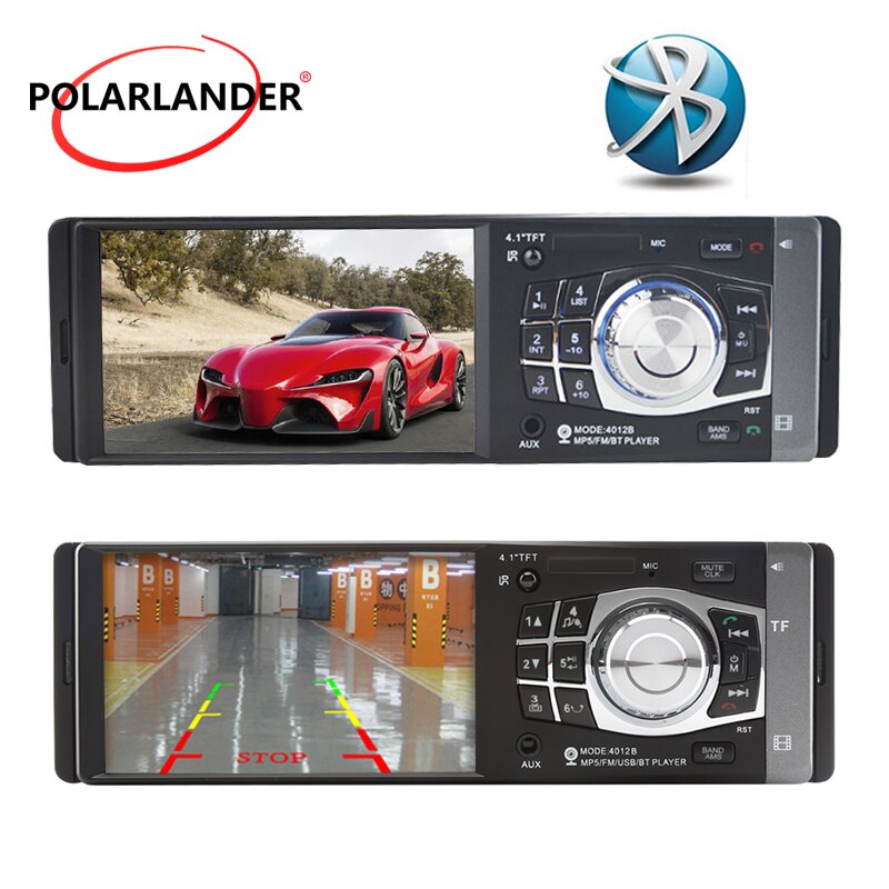 4012B MP5 1 Din Rádio Do Carro Do Bluetooth jogador FM Apoiar Traseira Da Câmera USB 4.1 polegada Auto de Áudio Estéreo Ligação Espelho apenas Para Android