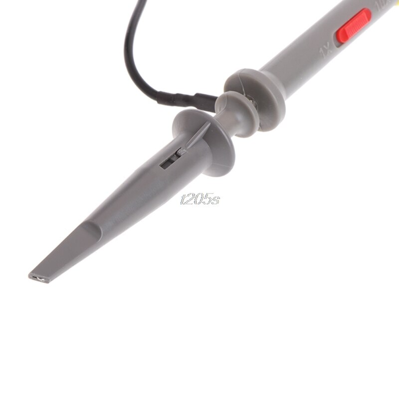 1 ensemble 1X 10X P6100 100MHz haute précision Oscilloscope sonde Alligator pince d'essai avec taux d'atténuation réglable Q02 directe