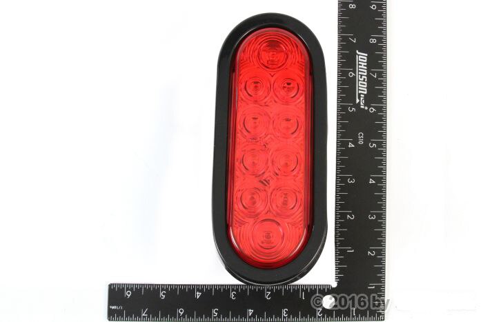 2 pcs Trailer Truck LED Sealed RED 6" Oval Stop/Turn/Tail Light Marine Waterproof