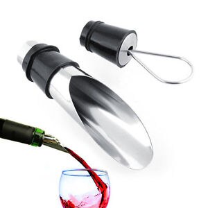 Vacuum Sealed Pumps Red Wine Bottle Stopper Cap Funnel Pourer Stainless Steel