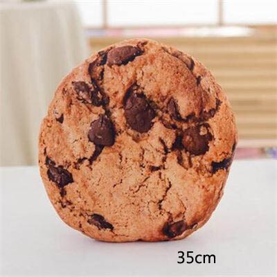 3d simulation mad pude rygpude sjov smør kiks brød hamburger tegneserie plys legetøj sofa stol pude siesta pude: Chokolade 35cm