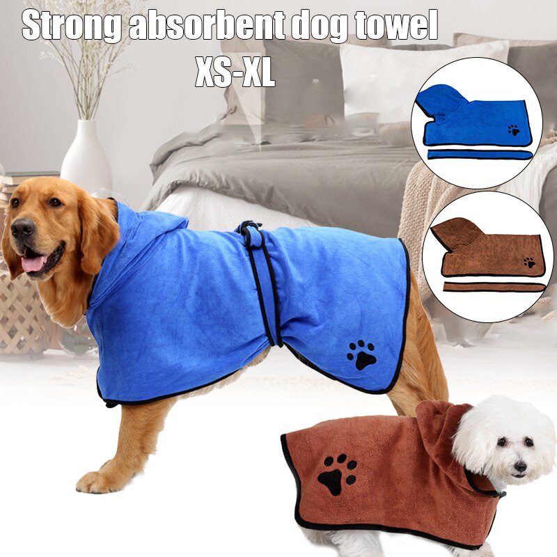 Microfiber Bath Towel for Dogs Dog Towel Super Absorbent Dog Bathrobe Quick Dry Cat Bath Towel RT88