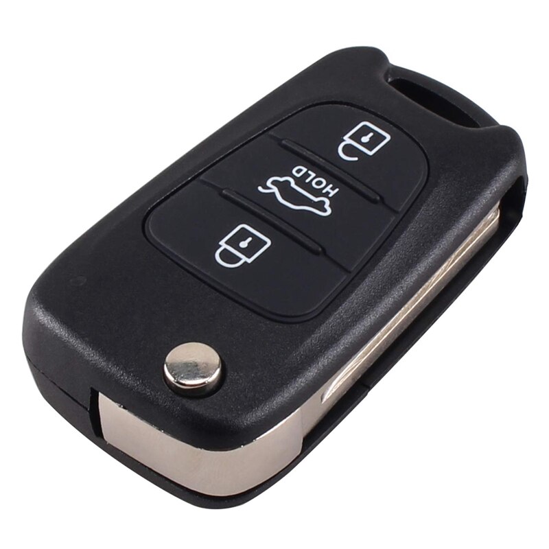3 Knoppen Flip Folding Remote Key Shell Case Voor Hyundai I20 I30 I35 IX20 IX35: Default Title
