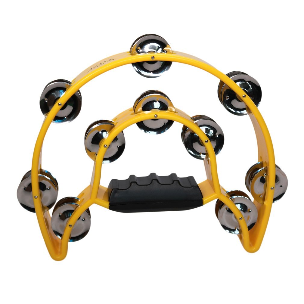 Pandereta de media luna para niños Orff World percusión duradera tambor de percusión de plástico compacto