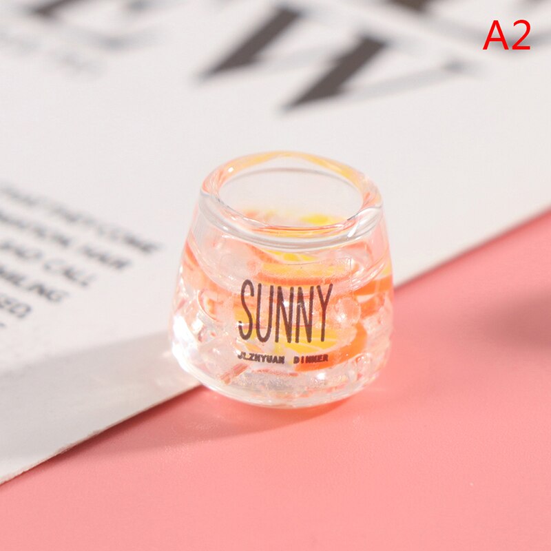 1Pc 1:12 Miniatura casa delle bambole di Ghiaccio Tazza di Acqua mini Casa di Bambola Accessori per la Cucina di Nuovo ~: A2