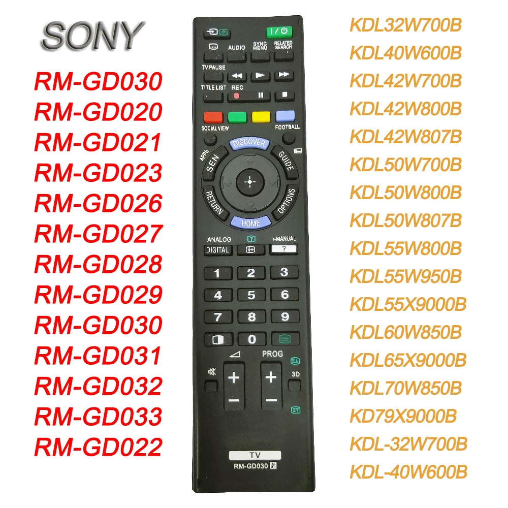 Neue RM-GD030 Für SONY Smart TV Fernbedienung RM-GD023 GD033 RM-GD031 RM-GD032 RM-GD027 Für KDL32W700B KDL40W600B KDL42W700B