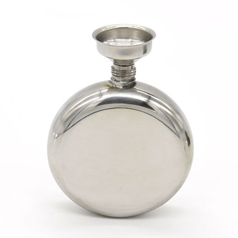 5oz runda höftflaskor whiskey alkoholflaska i rostfritt stål med tratt utomhus drinkware vinflaska för män, kvinnor