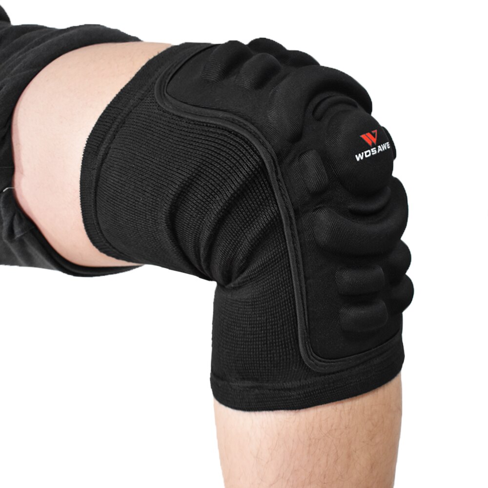 Wosawe motocross skitten sykkel knebeskytter vakt tykkere eva knebeskyttere pustende sport mtb fotball fotball basketball Fitness: 1 stk  bl316