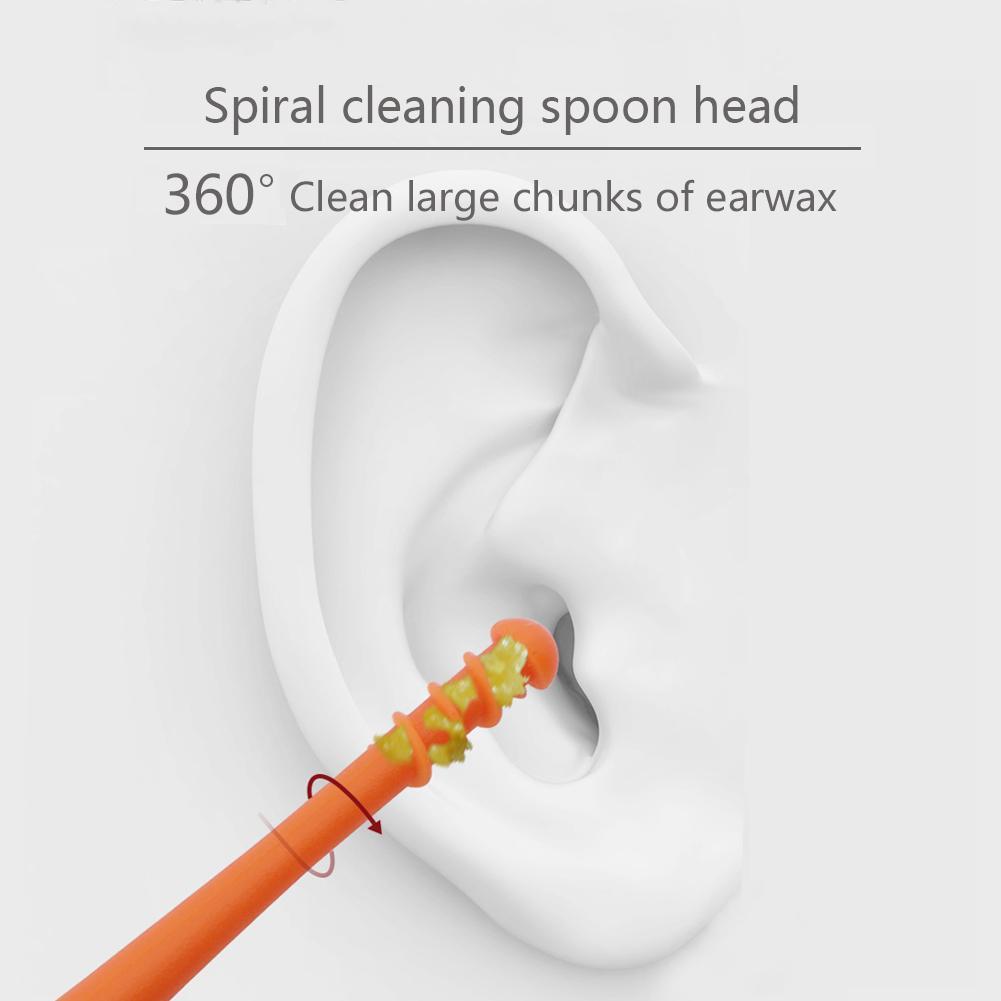 Bâtonnets de nettoyage des oreilles en Silicone, outil pour enlever le cérumen, 360 °