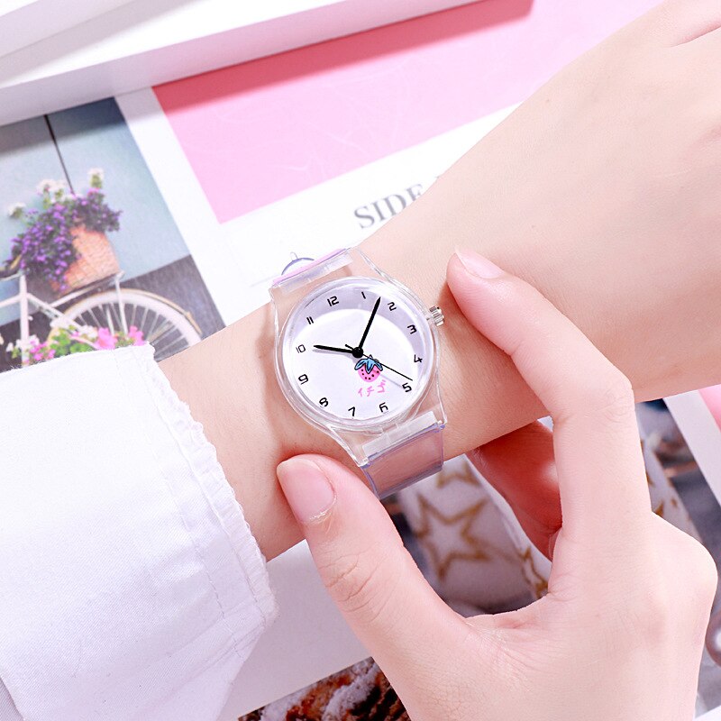 Children's Cartoon Watch Baby Hour Safety Silicone Watchband Kids Clock Waterproof Boy Transparent School Student XX3081: 2
