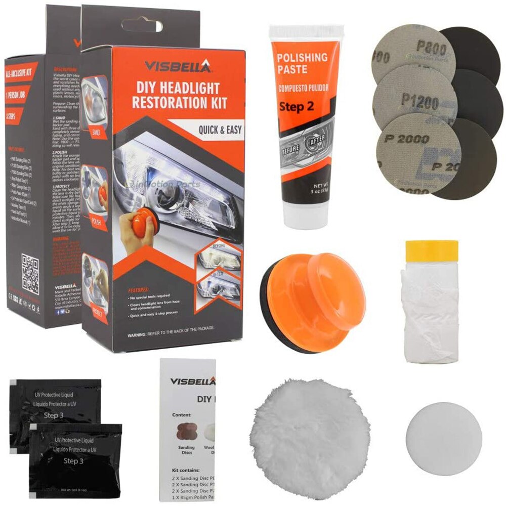 Headlight Polisher For Car Lenses Chemical Polish For Headlights Restoration Polymer Liquid Car Care Polishing Kit Headlamps Wax