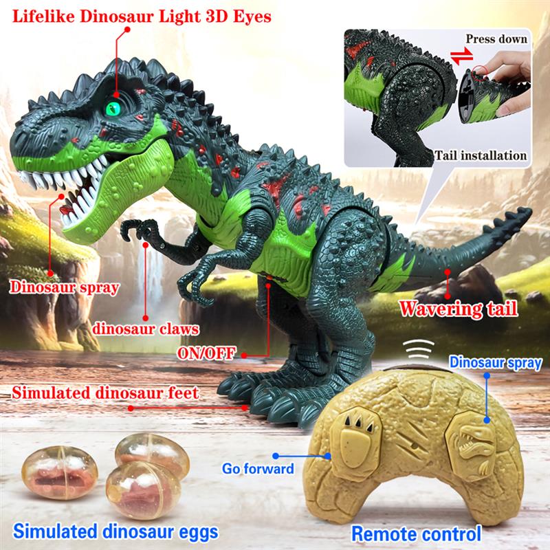 Grand dinosaure à Spray, tyrannosaure Rex, jouet électrique, modèle Animal en marche, télécommande, jouets pour enfants,