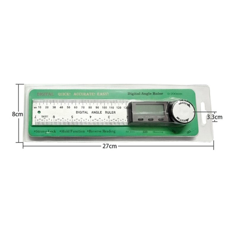 Protractor, Digital Protractor with Screen HOLD and 180 ° Rotatable Function, Bevel Ruler for Woodwork