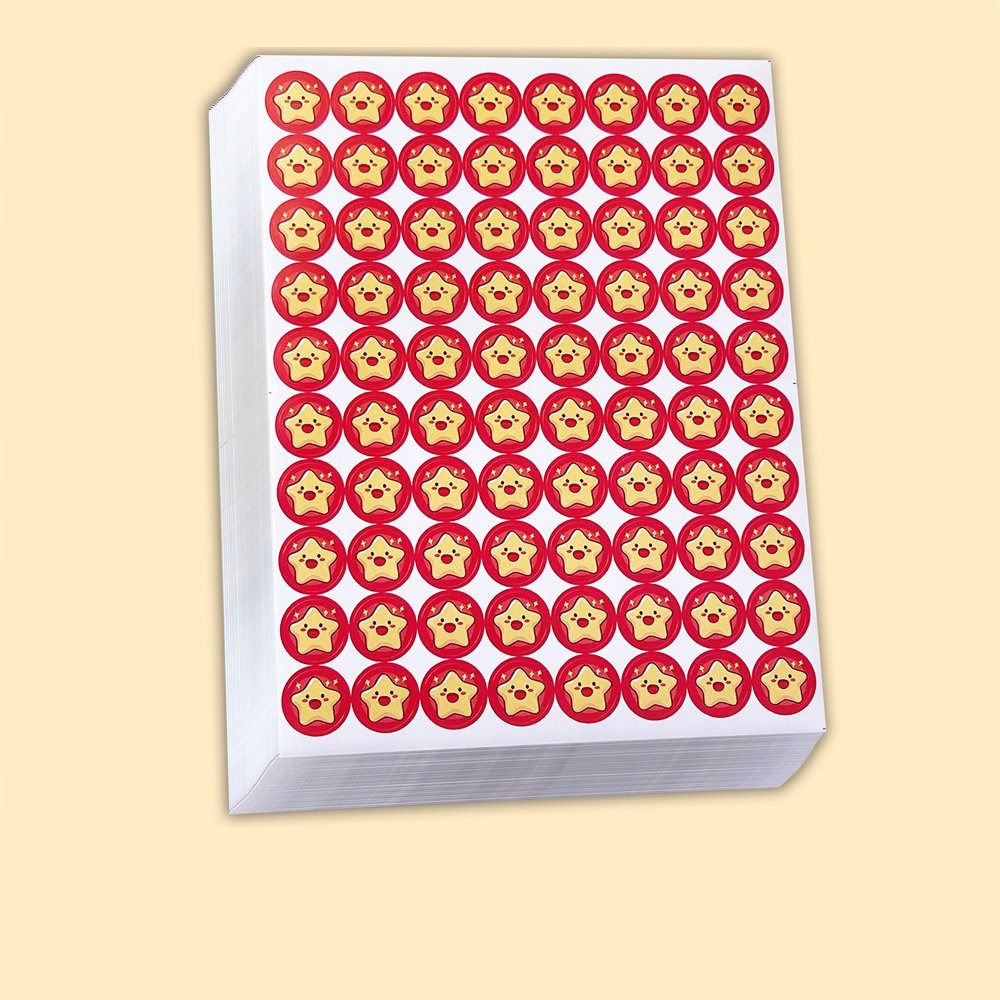 Beloning Stickers Voor Kinderen Ster Kleine Rode Bloem Lof Stickers Cartoon School Leraar Aanmoediging Motiverende Sticker: Bordeaux