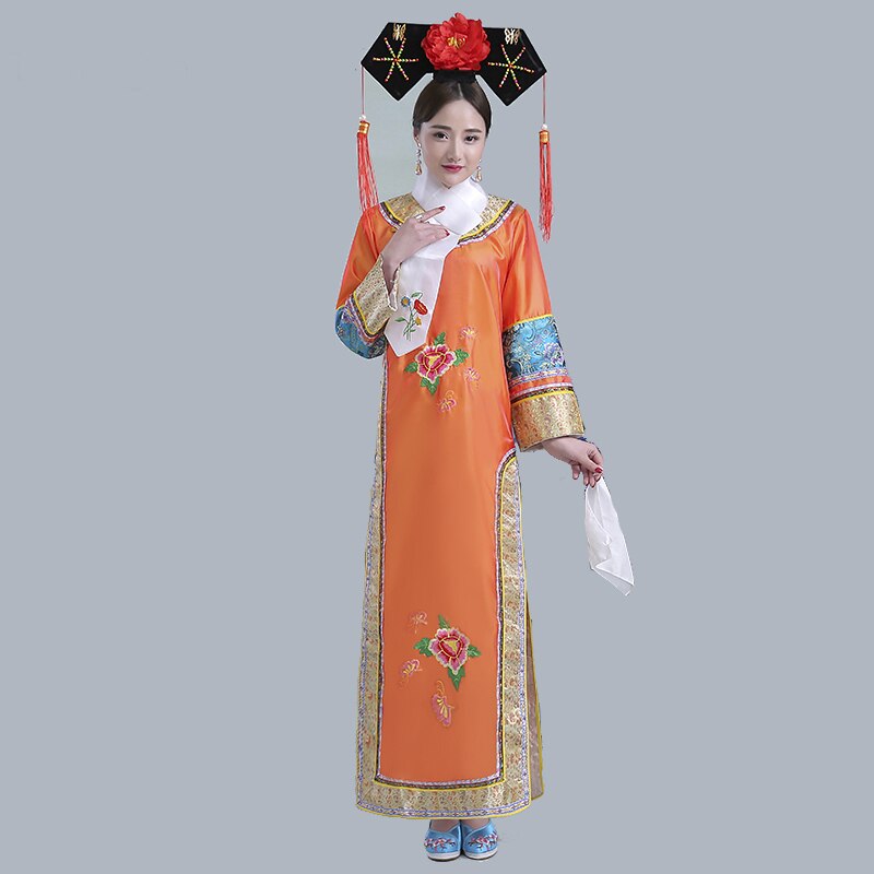 Vestido de la dinastía Qing de , vestido tradicional chino antiguo para mujer, traje de infantería Peri, bata teatral Dande Wear