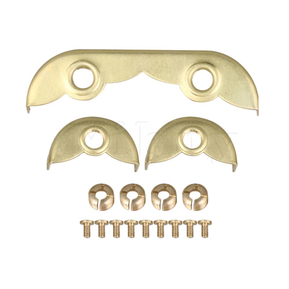 Yibuy 3 Pieces Gold Color Copper Tenor Saxophone Key Guard Keyguard Kit