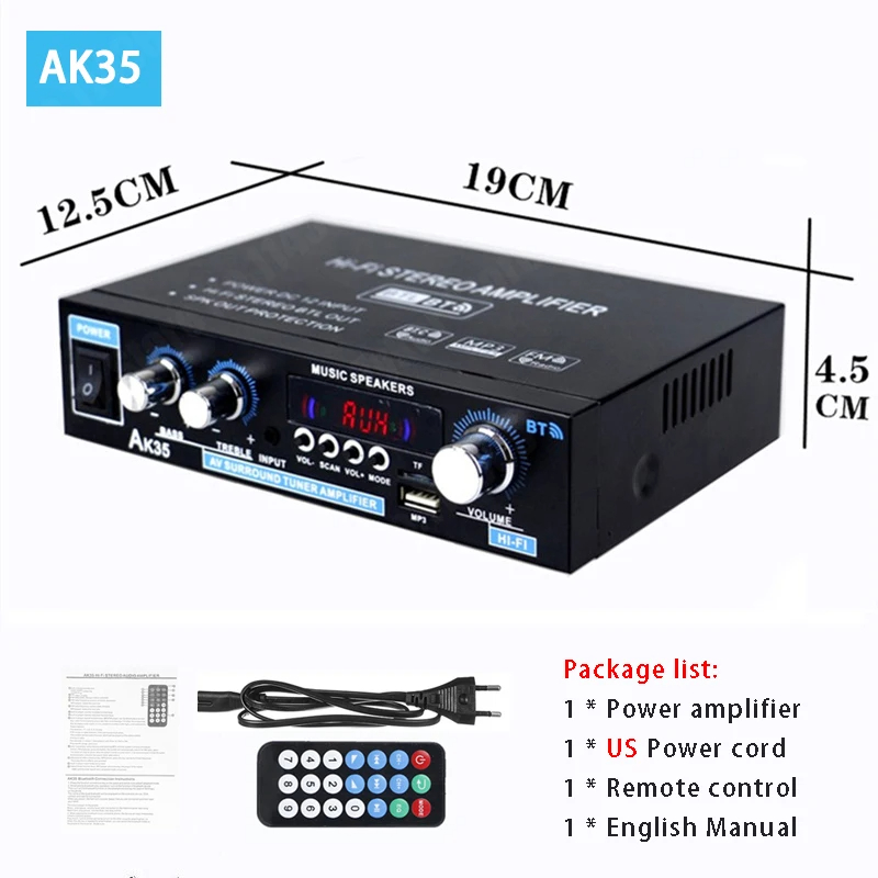 AK380/G8/AK370/AS22/280/AK270/AK170 800W 12V Home Car Hifi Amplificatori di potenza Stereo BASS Audio Altoparlante Classe D Car Home Sound Amp