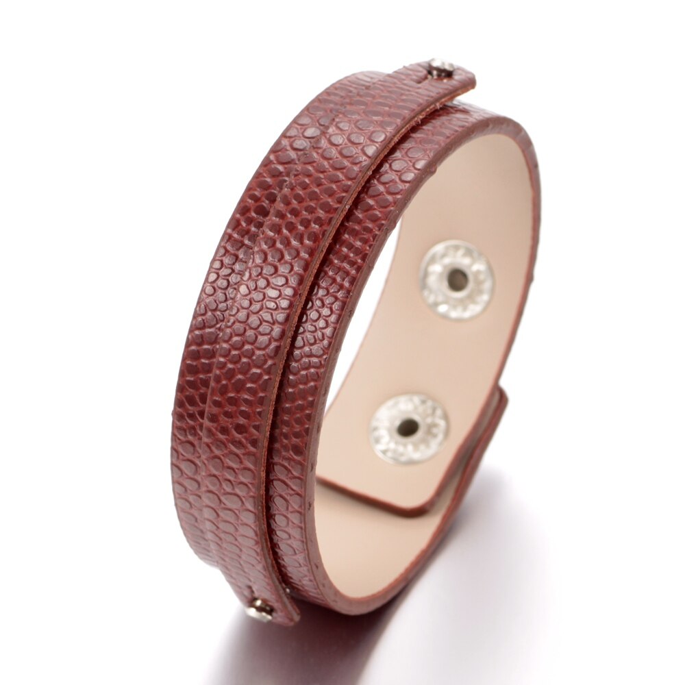 15 färgade läderarmband och armband gör-det-själv-tryckknappar, smycken som passar 18mm tryckknappar  sz0370f: Sz0370g