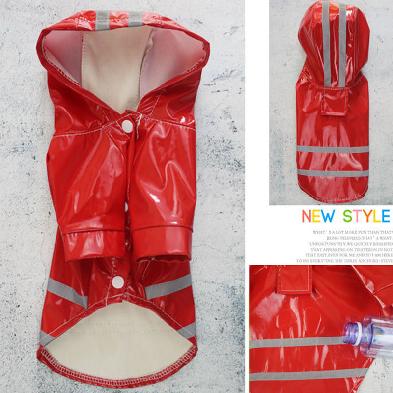 Pet Clothes for Dogs Waterproof Dog Coat Jacket Reflective Dog Raincoat Clothes for Small Medium Dogs Clothing With Leash Buckle