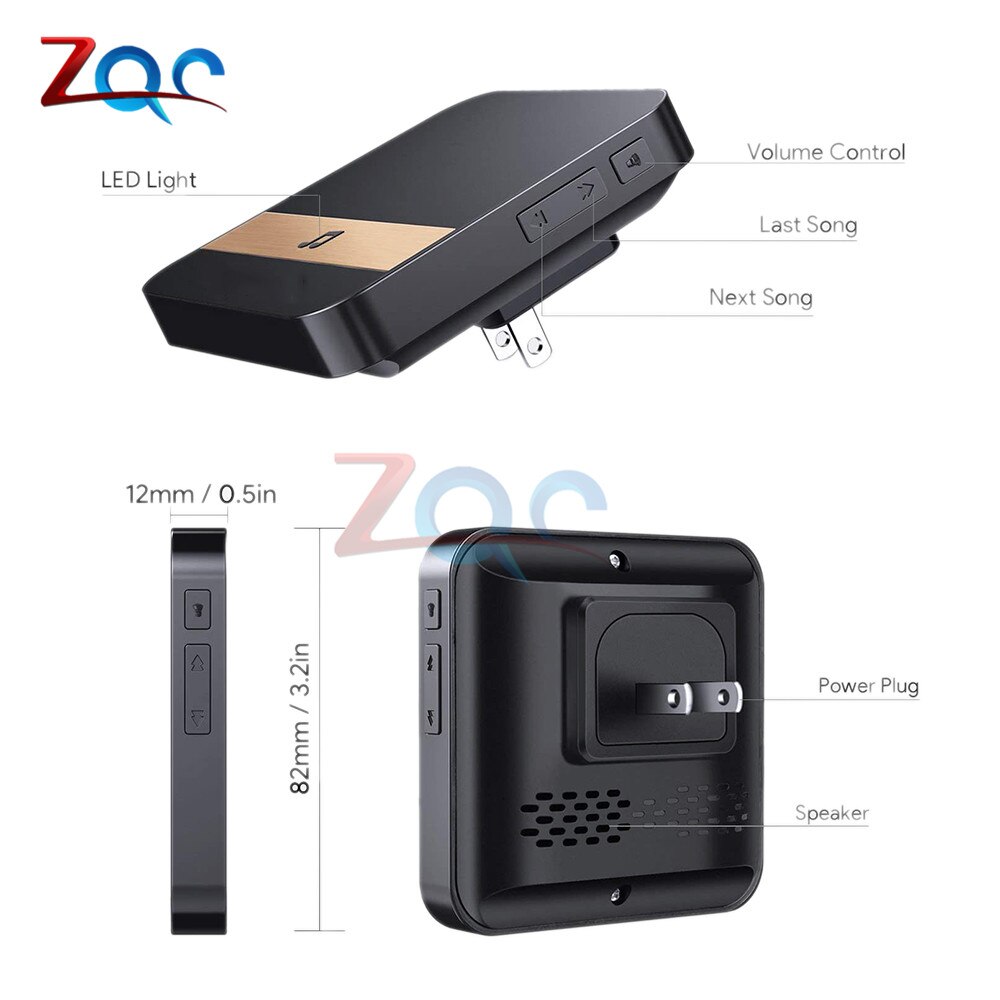 Wireless WIFI Smart Doorbell Chime Ding-Dong Machine AC 90 -250V US Plug AU Plug EU Plug Alarm Chime Plug-in Doorbell