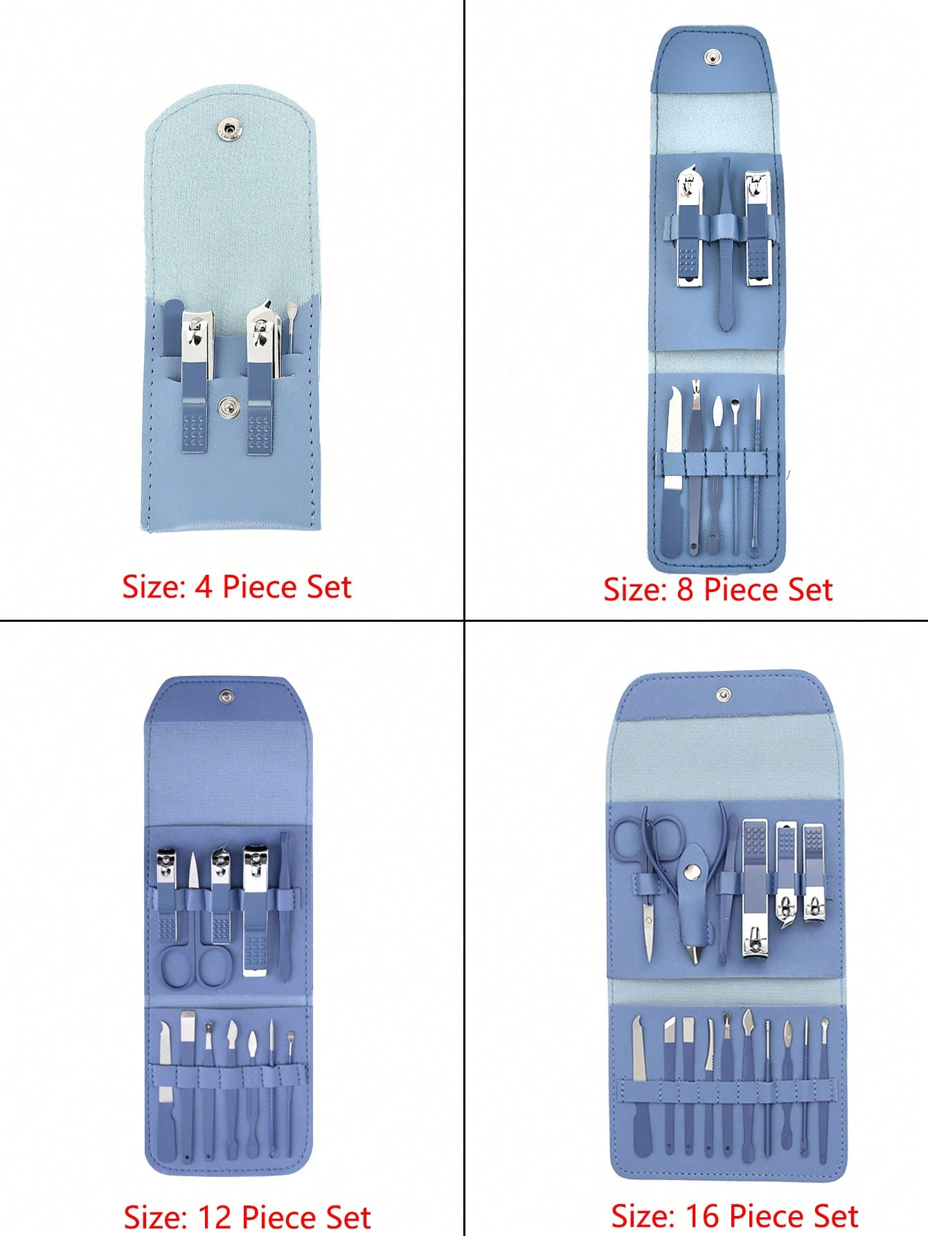 Manicure Set Nail Clippers Pedicure Kit, Stainless Steel Nail Care Tools Grooming Kit with Luxurious Travel Leather