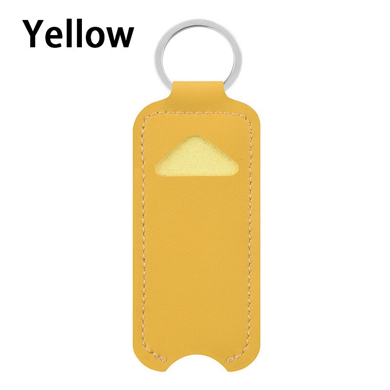 Lipstick Lipgloss Tas Sleutelhanger Sleutelhanger Draagbare Lippenbalsem Fles Verpakking Cover Cosmetische Container: Yellow