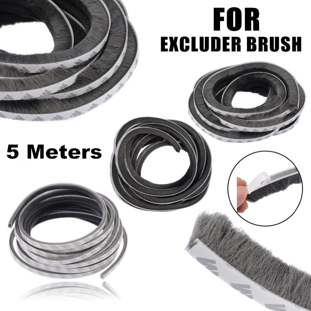 5m zelfklevende afdichtstrips voor deuren, tochtstrips voor ramen, afdichtfolie voor deuren, borstelstrips voor deuren, tochtstrips voor deuren