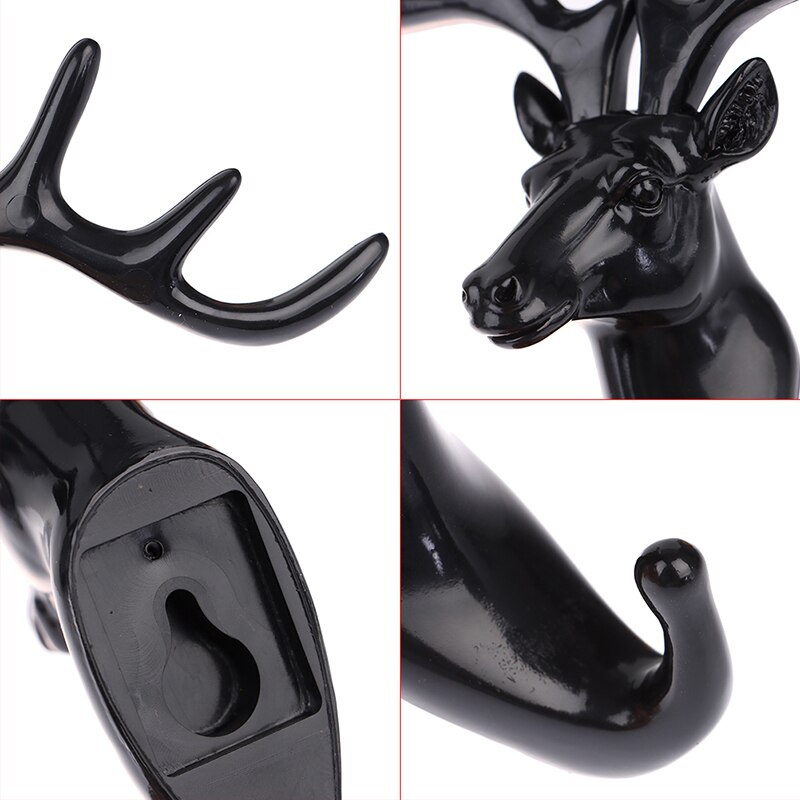 Colgador de pared con astas de ciervo, Perchero de pared para ropa, estante de exhibición autoadhesivo, colgador de llaves, almacenamiento de pared, claxon, 1 ud.