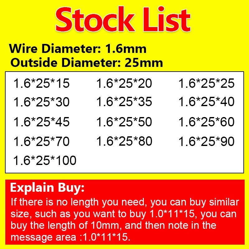 10 stks 304 Rvs Drukveer Terugkeer Lente Staaldraad Diameter 0.2mm