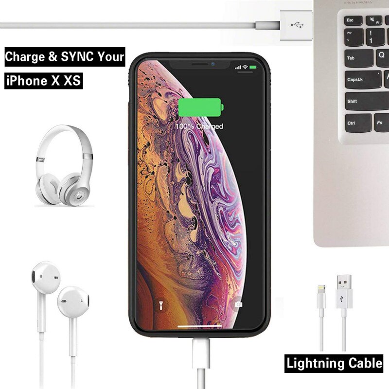 Funda cargador de batería para iPhone, carcasa de carga de batería para iPhone X S XR XS Max 11 Pro Max 6 6s 7 8 Plus