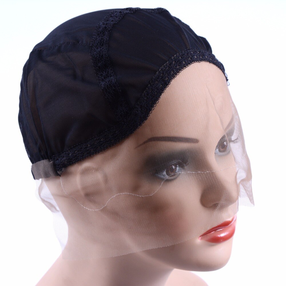 1 Pc Black Color Lace Front Wig Cap for Making Wigs with Adjustable Strap Glueless Weaving Cap Wig Caps